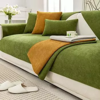 Простая подушка для дивана Seasons Universal Wabi-sabi Wind Chenille Sofa Cover нескользящая однотонная подушка для сиденья для гостиной 70x70