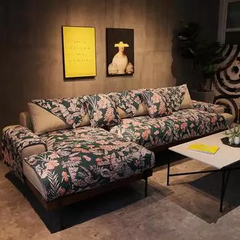 Простая подушка для дивана, универсальная нескользящая наволочка, хлопчатобумажная ткань, полотенце на спинке с вышивкой 70*70