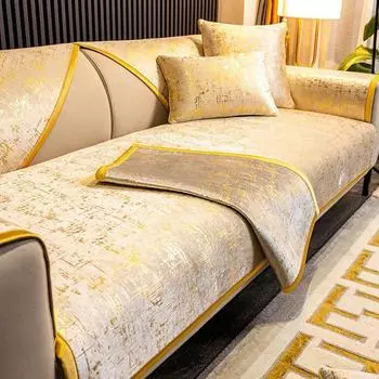 Простая подушка для дивана, универсальная подушка на четыре сезона, нескользящий чехол для дивана, полный набор чехлов, тканевое полотенце, подушка для сидения 70*70 белый