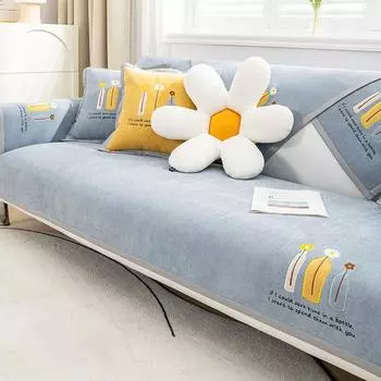 Простая подушка для дивана, универсальный нескользящий чехол для дивана Four Seasons, высококачественная подушка из синели, ткань для полотенец на спинку 70*70cm