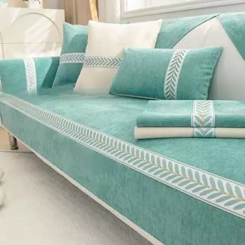 Простая подушка для дивана в скандинавском стиле, универсальный нескользящий кожаный чехол для дивана Four Seasons, высококачественный комплект подушек из синели, тканевый чехол 70*70cm