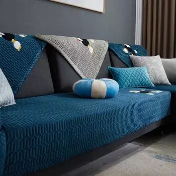 Простая подушка для дивана, зимняя бархатная противоскользящая подушка для дивана, подушка для сиденья, зимняя кожаная ткань, полотенце 70*70