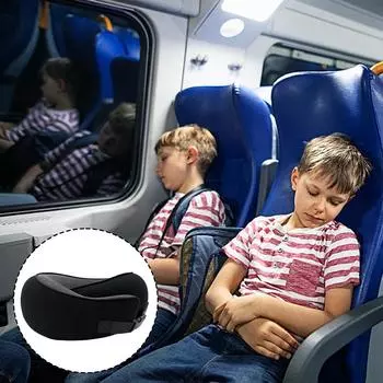 Простая подушка для сна в самолете с регулируемой пряжкой, удобная для кожи подушка для поддержки шеи для автомобиля, офиса