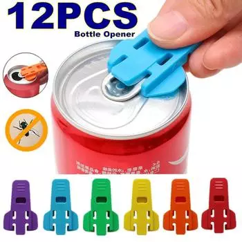 Простая портативная открывалка для бутылок, многоразовая легкая открывалка для консервных банок, герметичная открывалка для напитков, пива, колы, средство для снятия крышки, кухонные принадлежности, инструменты для кемпинга 6PCS