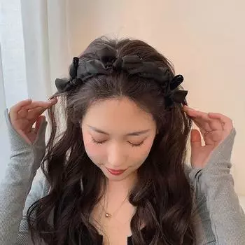 Простая повязка на голову с бантом, милые повязки для волос для женщин и девочек, однотонная повязка на голову, универсальные аксессуары для волос, головные уборы