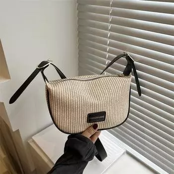 Простая повседневная легкая сумка-тоут женская сумка 2024 года, летняя новая нишевая сумка через плечо, простая модная сумка-мессенджер чёрный