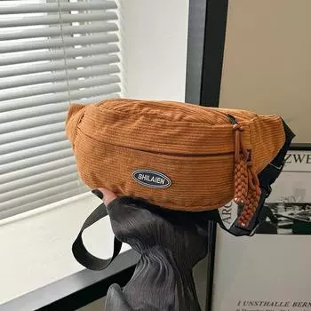 Простая повседневная нагрудная сумка для мужчин и студентов, спортивная, велосипедная, через плечо, японский модный бренд, нишевый дизайн, модная поясная сумка для женщин чёрный