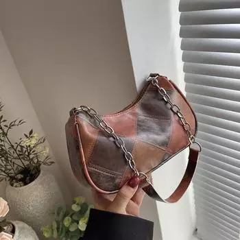 Простая повседневная сумка через плечо для женщин, лето 2024, новая мода, простая сумка через плечо, простая повседневная маленькая квадратная сумка чёрный