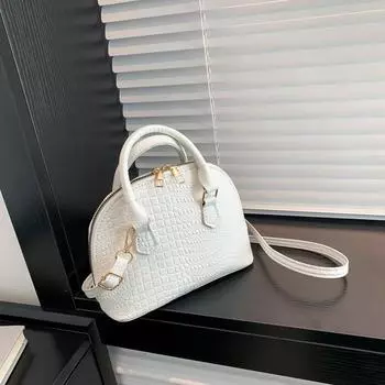 Простая повседневная сумка через плечо Простая повседневная сумка-мессенджер Женская летняя новая модная ретро-сумка-ракушка 2024 года чёрный