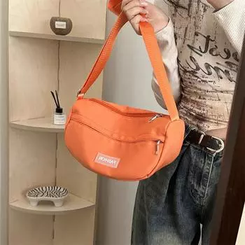 Простая повседневная сумка через плечо, студенческая легкая сумка-мессенджер 2024 года, новая модная сумка-тоут в иностранном стиле большой вместимости No pendant чёрный