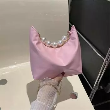 Простая повседневная сумка через плечо, сумка-мессенджер, сумка большой вместимости, летняя новая модная ретро-сумка-ведро 2024 года белый