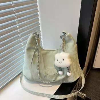 Простая повседневная сумка для поездок на работу Популярная в этом году большая сумка-тоут Новая летняя простая повседневная сумка через плечо Without pendant