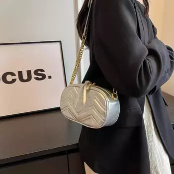 Простая повседневная сумка женская летняя 2024 новая модная тенденция сумка через плечо тренд ретро сумка-мессенджер маленькая квадратная сумка чёрный