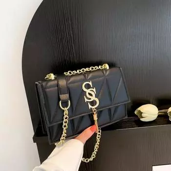 Простая повседневная сумка женская летняя новая модная тенденция 2024 года сумка через плечо ретро повседневная сумка-мессенджер через цепочку женская белый