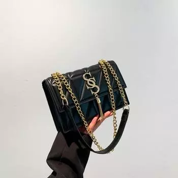 Простая повседневная сумка женская зимняя новая модная тенденция сумка через плечо ретро повседневная сумка-мессенджер через цепочку женская белый