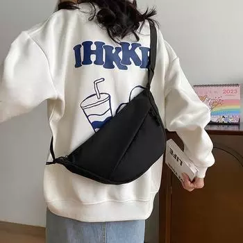 Простая повседневная уличная сумка-мессенджер с пельменями, большая вместимость, нагрудная сумка в стиле знаменитостей из Интернета, новая нейлоновая сумка-мессенджер с пельменями оранжевый