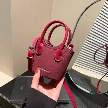 Простая повседневная универсальная портативная сумка через плечо женская осенне-зимняя модная тенденция универсальная мини-сумка-мессенджер 9*6*10.5 красный