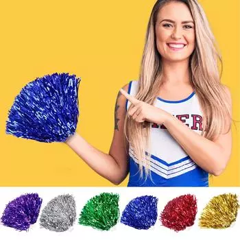 Простая проволока с зашифрованным цветочным шаром для черлидинга, держащая в руке цветок, школьные спортивные встречи, мероприятия, реквизит для черлидинга One Size серебряный