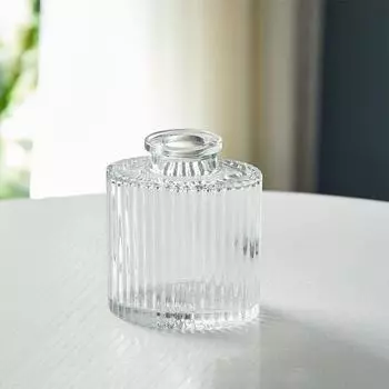 Простая прозрачная ваза для гидропоники с тиснением, мини-стеклянная ваза, цветочная композиция style 13