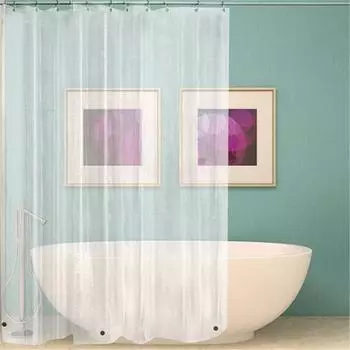Простая прозрачная занавеска для душа Peva, утолщенная водонепроницаемая, устойчивая к плесени, перегородка для ванной комнаты, универсальная занавеска 180*180cm