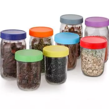 Простая яркая цветная защита от пыли, компактная герметичная пластиковая крышка для хранения, пластиковая крышка для кухонных инструментов S 8pcs