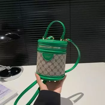 Простая ретро сумка на одно плечо с косой проймой, модная сумка-ведро 2024 года, новая модная ретро сумка для поездок на работу чёрный