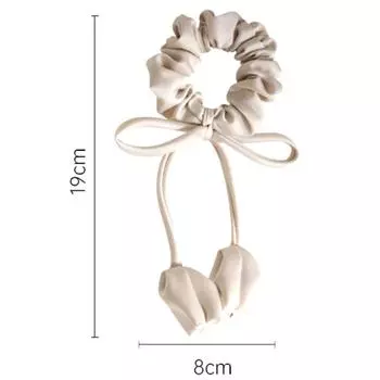 Простая резинка для волос с бантом и цветком тюльпана, кисточками для женщин и девочек, конский хвост, толстая кишка, головной убор, аксессуары для волос