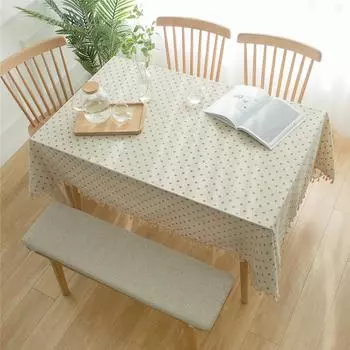 Простая садовая скатерть с принтом ромашек, прямоугольная бахрома, кружевной коврик для пикника, украшения для стола с кисточками 60*60cm