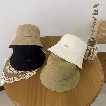 Простая шляпа-ведро для женщин осень-зима ретро-лицо маленькая шляпа-ведро универсальная большая окружность головы шляпа M56-58cm хаки