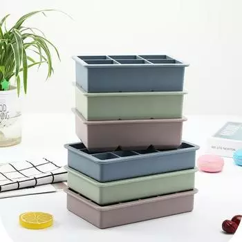 Простая силиконовая форма для льда, легкосъемная форма для кубиков, гладкая 15 Grid синий