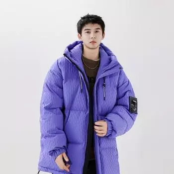 Простая синяя модная универсальная популярная теплая куртка-пуховик от гонконгского бренда M