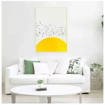 Простая скандинавская картина на холсте Тысяча птиц Абстрактная картина на холсте 21cm30cm NoFrame