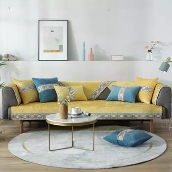 Простая скандинавская силиконовая Нескользящая диванная подушка из синели, четыре сезона, универсальная комбинированная подушка для гостиной, дивана, чехлы для подушек 70*70