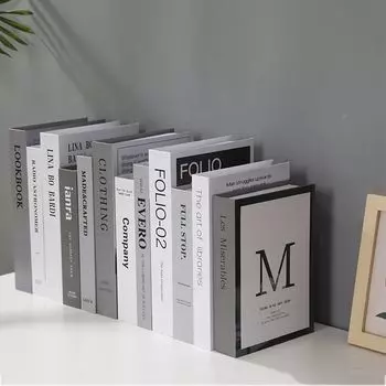 Простая складная поддельная книга, современная утолщенная имитация английской книги, английская скандинавская настольная книга, украшения для учебных комнат
