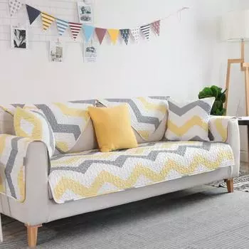 Простая современная диванная подушка, тканевая подушка, хлопковое всесезонное универсальное нескользящее полотенце для дивана, шезлонг с полным покрытием 70*70