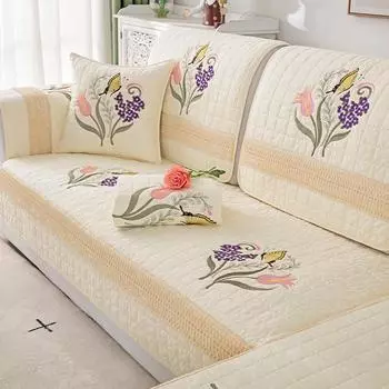 Простая современная хлопковая подушка для дивана, нескользящая подушка для четырех сезонов, полотенце для спинки дивана 70*70