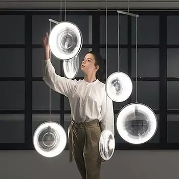 Простая современная люстра для барной стойки, столовой, спальни, прикроватной тумбочки, выставочного зала, декоративная люстра Three-color dimming