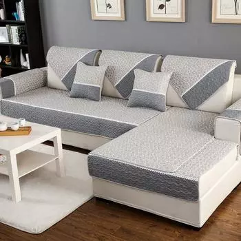 Простая современная подушка для дивана из хлопчатобумажной ткани, всесезонный чехол для спинки, противоскользящая подушка для сиденья дивана 70*70