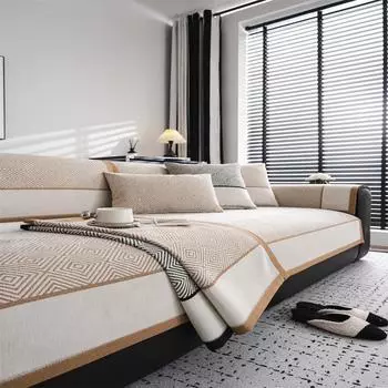 Простая современная подушка для дивана из композитного материала шенилла, легкая, роскошная, удобная, нескользящая, многоместная, комбинированная подушка для дивана 70x70cm