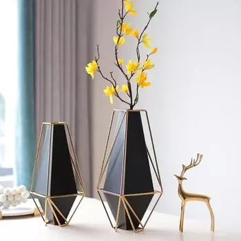 Простая современная ваза для украшения гостиной, светильник, роскошный сухой цветок, тумба под телевизор, украшение стола, домашняя творческая цветочная композиция