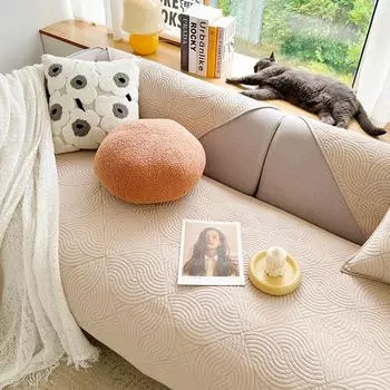 Простая стираная хлопковая стеганая диванная подушка для гостиной, чехол для дивана, подушка, ткань, нескользящий чехол, полотенце 70*70cm