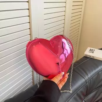 Простая сумка через плечо с изображением персикового сердца для ужина, женская осенне-зимняя мода в иностранном стиле, универсальная, с высоким темпераментом, сумка-мессенджер 21*6*17 красный
