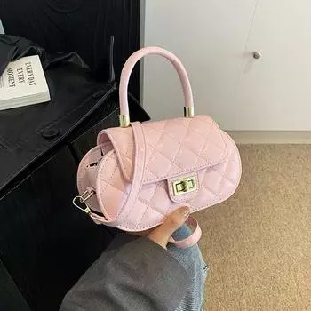 Простая сумка через плечо в иностранном стиле, женская сумка 2024 года, новая модная сумка с ромбической цепочкой, нишевая сумка через плечо, сумка белый