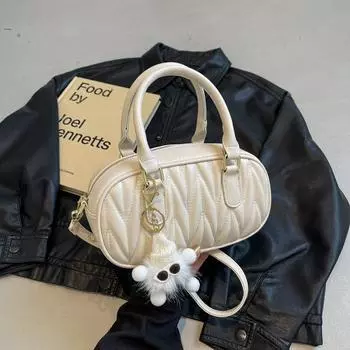 Простая сумка через плечо, женская сумка высокого класса для девочек, новинка 2024 года, маленькая квадратная сумка, универсальная сумка-мессенджер чёрный