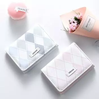 Простая сумка для карт, синий маленький кошелек, женский кошелек для карт в корейском стиле розовый