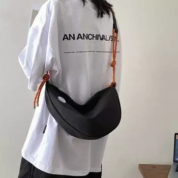 Простая сумка для пельменей, повседневная, 2024, новая школьная сумка для студентов, японские мужчины и женщины, путешествующие на работу, с одинаковой сумкой-мессенджером через плечо белый