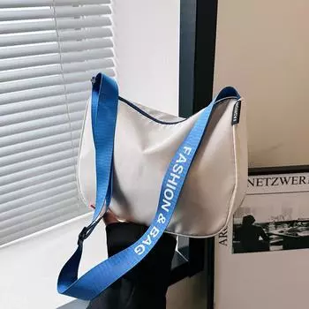 Простая сумка-мессенджер через плечо для женщин Niche Design 2024 года, новая сумка через плечо в спортивном стиле для отдыха, женская сумка большой вместимости чёрный