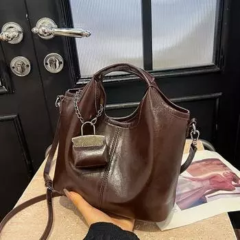 Простая сумка-мессенджер в стиле ретро для женщин, езда на работу осенью и зимой, высокое качество, сумка через плечо