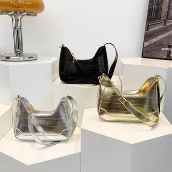 Простая сумка на одно плечо с цепочкой подмышкой, летняя новая красивая сумка в форме полумесяца, персонализированная модная сумка через плечо