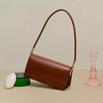 Простая сумка подмышкой, нишевый дизайн, сумка-гармошка, металлическая фурнитура, сумка на одно плечо, универсальная маленькая квадратная сумка